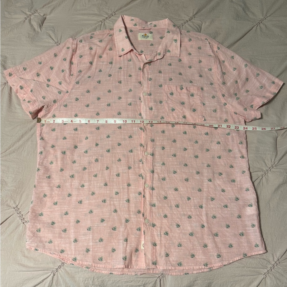 Marine Layer Pink Agave Button Down